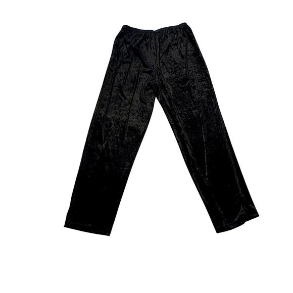 Citron Santa Monica Women Black Velvet Pull-On Pants Sz M Silk Blend Minimalist - Picture 3 of 8